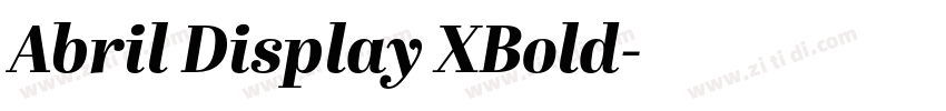 Abril Display XBold字体转换 Abril Display XBold字体转换